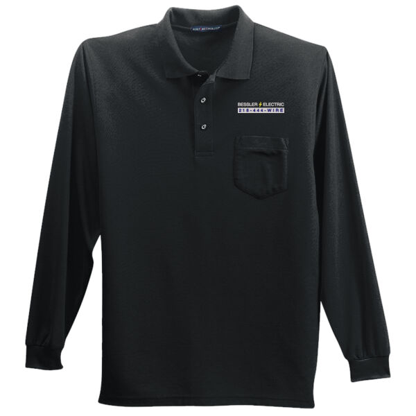 Bessler Electric - Long Sleeve Silk Touch™ Polo with Pocket Thumbnail