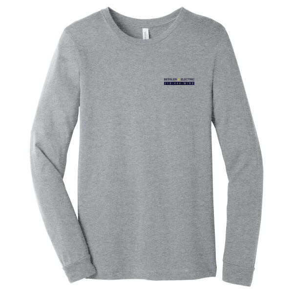 Bessler Electric - Unisex Heather CVC Long Sleeve Tee Thumbnail